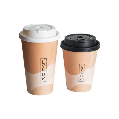 China Recyclable Paper Cup For Hot Drink Custom Logo Accept 8/12/16/20oz Paper Cup For Coffee Cup And Hot Drinks for sale