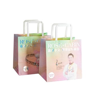 China Disposable Luxury Custom Size Package Paper Handle Paper Bag Kraft Paper Shopping Bag for sale