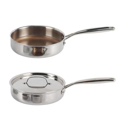 China CLASSIC hot sale high quality 304 stainless steel home kitchenware cookware triply pan for sale