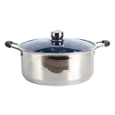 China CLASSIC 3 Layer Metal Construction Kitchen Stainless Steel Stock Pot Cookware Set for sale