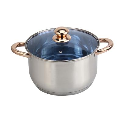 China CLASSIC Heavy Duty Induction Pot Stainless Steel Cooking Stock Pot Casserole Pot Cookware for sale