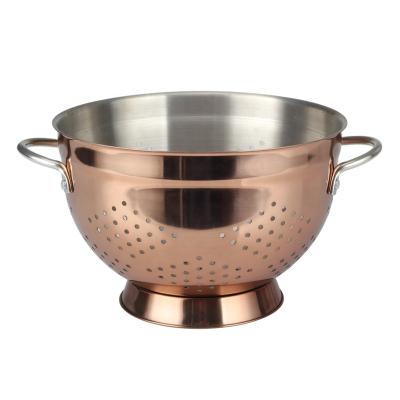 China Morden Copper Stainless Steel Colander With Stand for sale