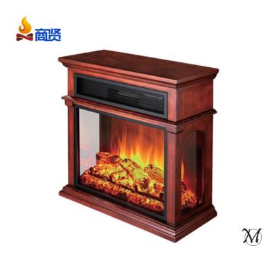 China 23 inch modern brown log set media with 3 sides led flame electric fireplace and remote electric fireplace mantel / for living room for sale