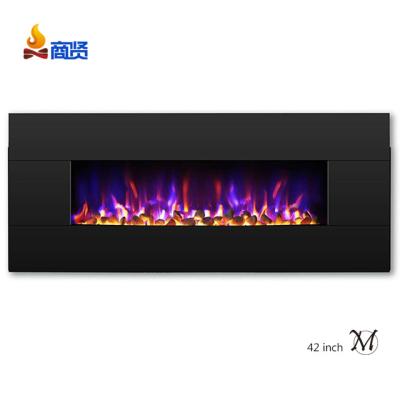 China Electric Water Vapor Fireplace 1200mm Long LED Wall Mounted Light High Quality Iron With Colors Changed Flame for sale