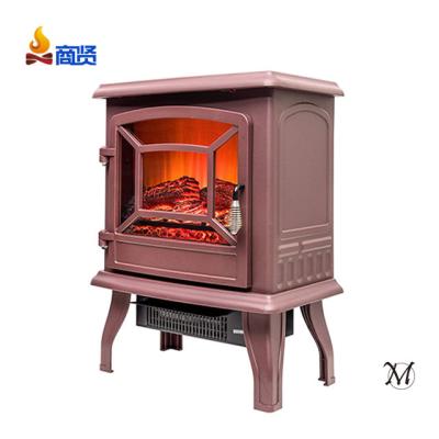 China Classic Led Logset Flame Light With A Glass Door Red Modern Electric Fireplace Stove Heater for sale