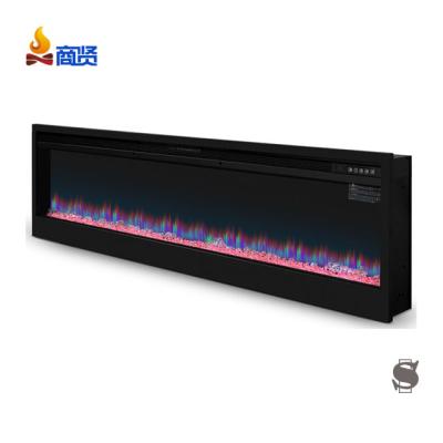 China Morden Soleil Electric Fireplace 73 Inch Tall Built-in Black Decoration Heater for sale