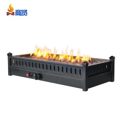 China Small Metal 2021 New Portable Outdoor Rectangle Mini Fire Pits But Hot Gas Propane for sale