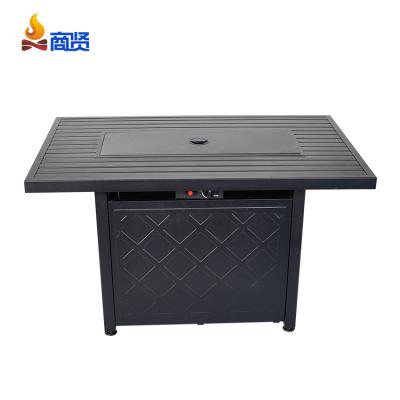 China SPCC Steel Wholesale Propane Table Outdoor Accessory Furniture With Firepit Table for sale