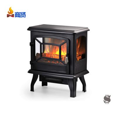 China 3D Flame Christmas Fireplace Decorations Led Flame Fire Place Heater Thermostat Stove Freestanding Electric Fireplace for sale