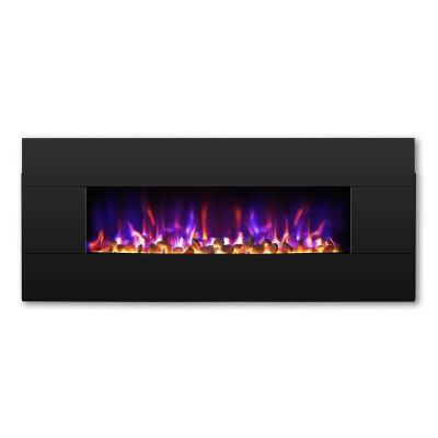 China Adjustable Wall Mounted Flame Shine 42inch Crystal Flame Decoration LED Electric Fireplaces for sale