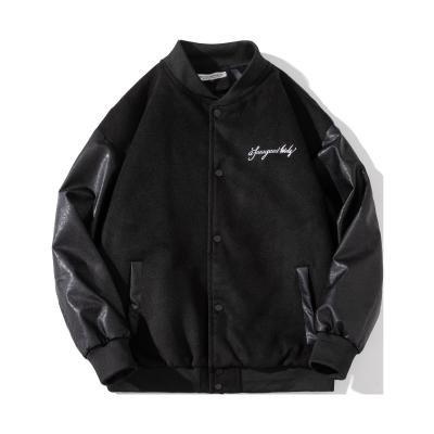 China QUICK DRY custom logo high quality exterior leather jackets custom letterman mens varsity jacket for men 2022 for sale