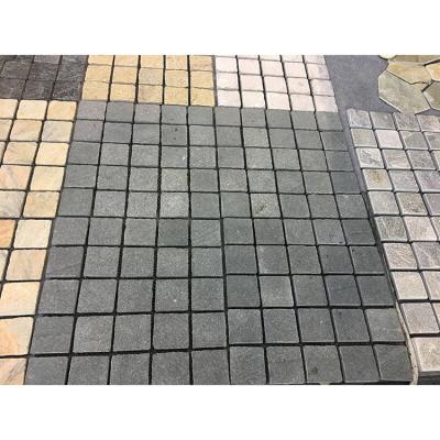 China Easy to fix and clean; water& fire retardant ; Environmental Friendly Beige Gray Slate Slab Carpet Mesh Stone Tile Wall Panel For Paving for sale