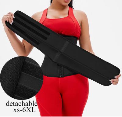 China Fajas Shapers Custom Antibacterial Detachable Steel Bone Slimming Zipper Double Belt Plus Size Corset Latex Waist Trainer Women for sale