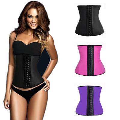 China Faja Antibacterial Corset 3 Hooks Latex Waist Trainer With 9 Steel Bones Colombian Shapewear entrenador de cintura for sale