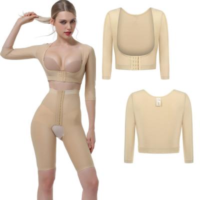 China Bestselling Antibacterial Shapewear Set Control Panties Colombian Faja Shapewear High Compression Shapewear With Sleeve Post Surgery Clothes for sale