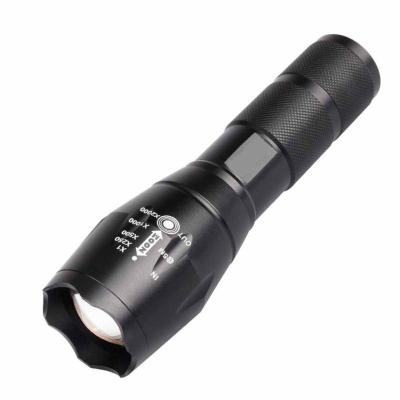 China XML T6 Brightest Adjustable Focus Waterproof Military High Lumen For Self Defensive Super Bright Zoom Tactical Flashlight for sale