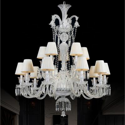 China Contemporary French K9 Crystal Chandelier Luxury Hotel Lobby Lights Bedroom Living Room Lights Interior Elegant Decorative Light for sale