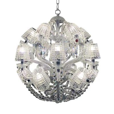 China Contemporary Modern Crystal Spherical Art Chandelier Art Crystal Ball Shape Ball Lights for sale