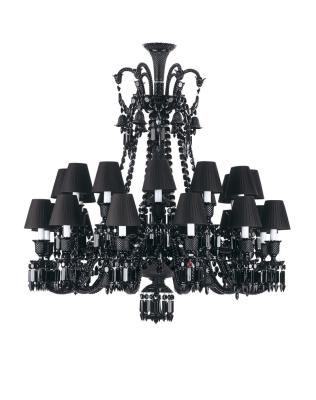 China Contemporary Black Chandelier For Hotel Lobby And Wedding The Hall Luxury Crystal Atmosphere Villa Decoration Smoke Chandelier Light for sale