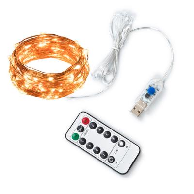 China Warm White Fairy LANDSCAPE Copper Wire Light String 10m Length With USB for sale