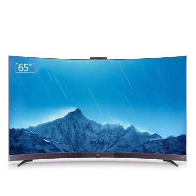 China Kitchen TV Curved 50 Inch Smart LED TV Quantum Dots Back Light Full HD 1080P VGA VESA Wall Mount Ready Metal High Fidelity Speakers for sale