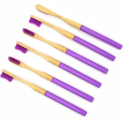 China 100% Eco-Friendly Biodegradable Bamboo Toothbrush Soft Bristle Handle BA-AR2064 Bambu Replaceable Bamboo Toothbrush for sale