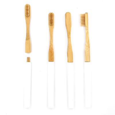 China Other Private Label Head Replaceable Round Handle Biodegradable Bamboo Toothbrush for sale