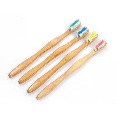 China 100% best selling biodegradable bamboo handle BA-1112 eco friendly natural 18.8-19cm logo bamboo toothbrush for sale