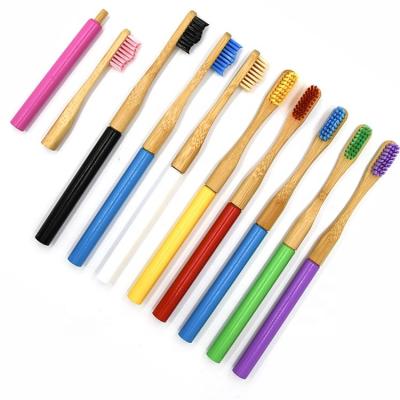 China 100% biodegradable bamboo charcoal handle eco-friendly bamboo toothbrush replaceable custom cepillo for sale