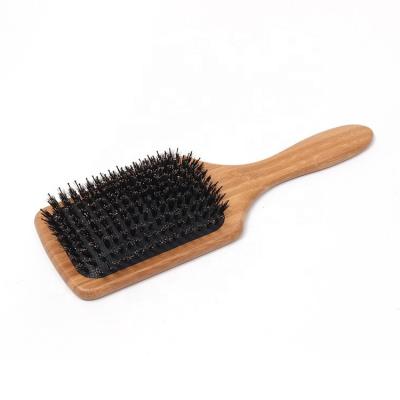 China BA-6111 Waterproof Hot Sale Product Customized Logo Black Bristle Boar Brush Bamboo Hair Comb for sale