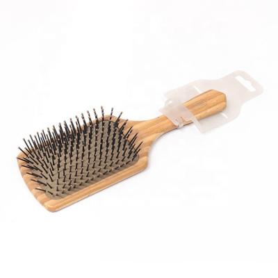 China BA-6049 Waterproof Logo Health Scalp Massage Air Cushion Women and Men Bamboo Wood Hair Brush for sale