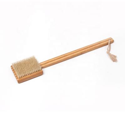 China Wholesale Quality Long Handle Natural Bamboo Body Dry Skin Bamboo Bath Brush for sale