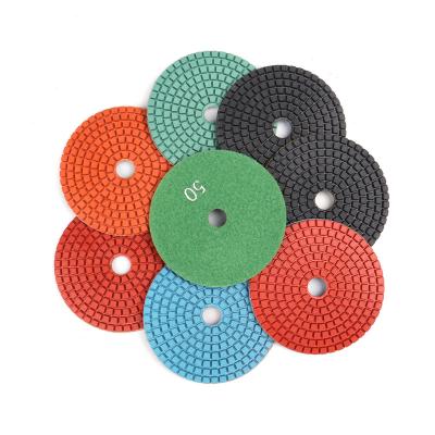 China Factory Price Granite Diamond Resin Floor Polishing Floor Marble Concrete Diamond Flat Grinding Wheel 4inch 3inch Polishing Pads for sale