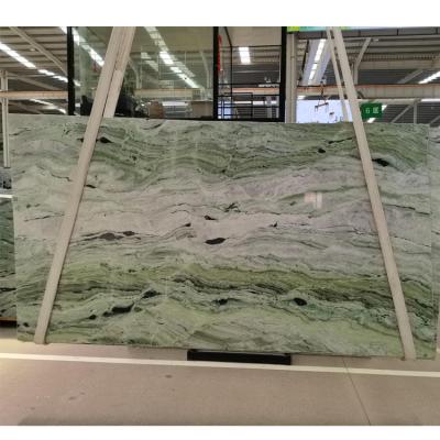 China New Raggio Verde Modern Exotic Marble Green Marble Book Matching On The Wall for sale