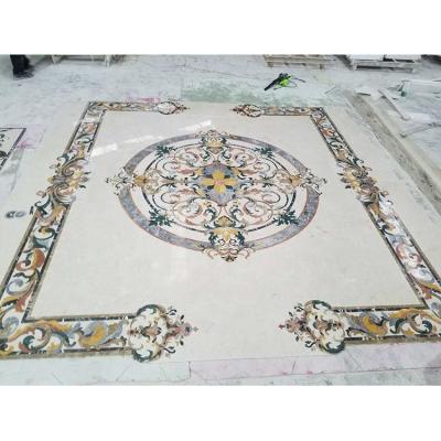 China Modern Natural Stone Rectangle Medalion In Floor Medallion Marble Pattern for sale