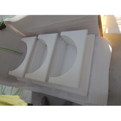 China Turkey F6258 White Limestone Column Design Column Base for sale