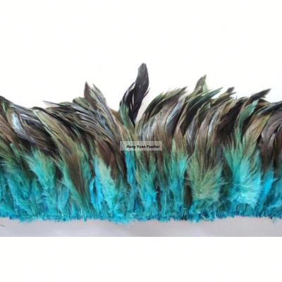 China Decoration Feather Material Wholesale Dyed Schlappens Bronze Feather 2.5-4 Inch White Half Rooster For Sale for sale