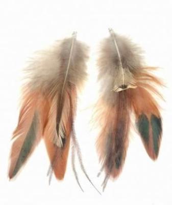 China Wholesale Ear Accessories BOHEMIA Design Fashionable Customized Natural Feather Earrings ER-66 Simeple Accessories for sale