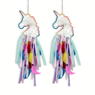 China Wholesale Cheap Handmade Home Decor Indian Feather Dream Catcher From Europe Supplies HY0173 for sale