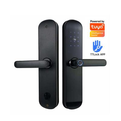 China Hotel Apartments Office TTlock Tuya APP WiFi Fingerprint Door Lock Digital Electronic Keyless Smart Locks for Home Frontdoor for sale