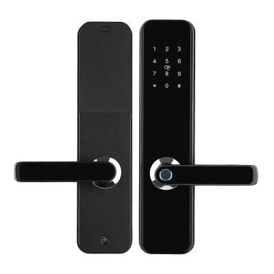 China Electric Biometric Fingerprint Door Lock Tuya WiFi Smart Home Door Lock TTLOCK Fingerprint Door Handle Hotel Office Apartments Home Locks for sale