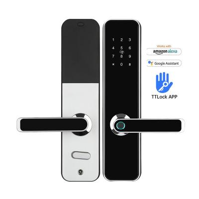 China High Security Anti Theft Door Lock WiFi TTlock Home Smart Biometric Smart APP High Security Office Apartments Hotel Electronic Fingerprint Locks for sale