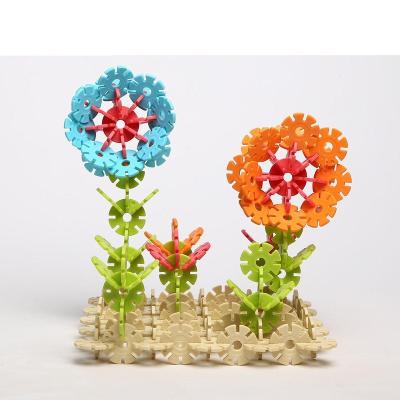 China Toy Kids Building Blocks Construction Educational Eco-friendly Material Toy Snowflake Building Blocks for sale