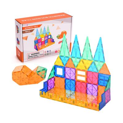 China Building Toy Kids Educational ROD Toys Amazon Best Seller Magnet Building Tiles 78 PCS Magnetic Building Blocks For Kids for sale