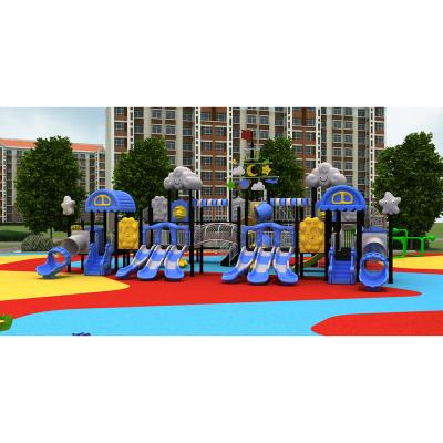 China 3-12years kids playground outdoor plastic kids parks playground with swing for sale for sale