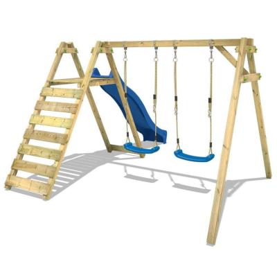 China Durable Kids Outdoor Wooden Playground With Swing Backyard Playground Set Outdoor Wooden Playground for sale