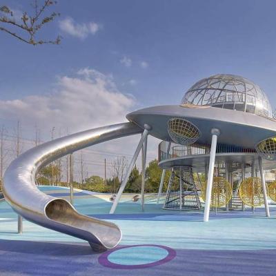 China ALLOY Kids Stainless Steel Tube Slide OEM Metal Exciting Wonderful Attractive Playground Customized Outdoor Playground For Sale for sale