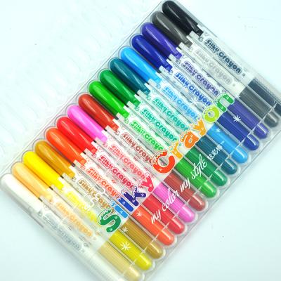 China Bright Washable Crayons 16 Colors Water Soluble Silky Crayon For Kids for sale