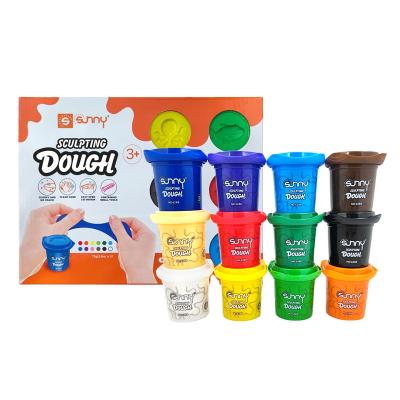 China 12 colors child safety in running clay playdough set with tools 6288 for sale