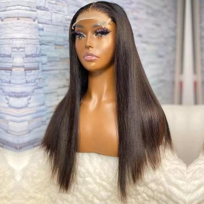 China 2023 Hot Selling Wholesale Body Wave Cuticle Aligned Virgin Human Hair Unprocessed Brazilian Human Hair Lace Frontal Wigs Soft For Black Woman for sale